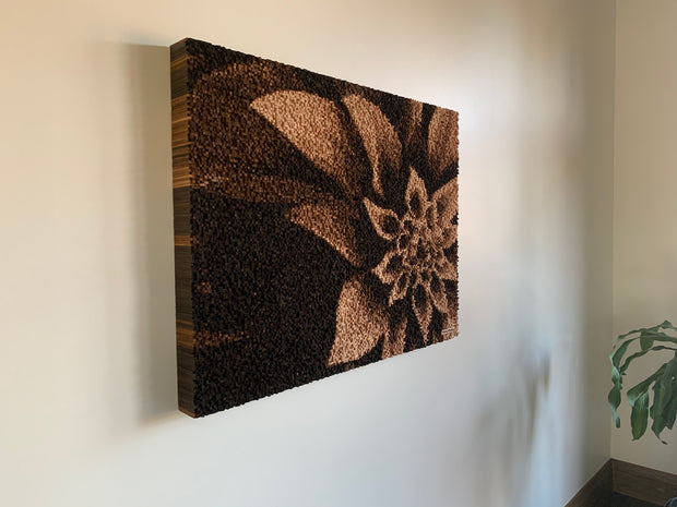 Petals | handmade wood mosaic artwork